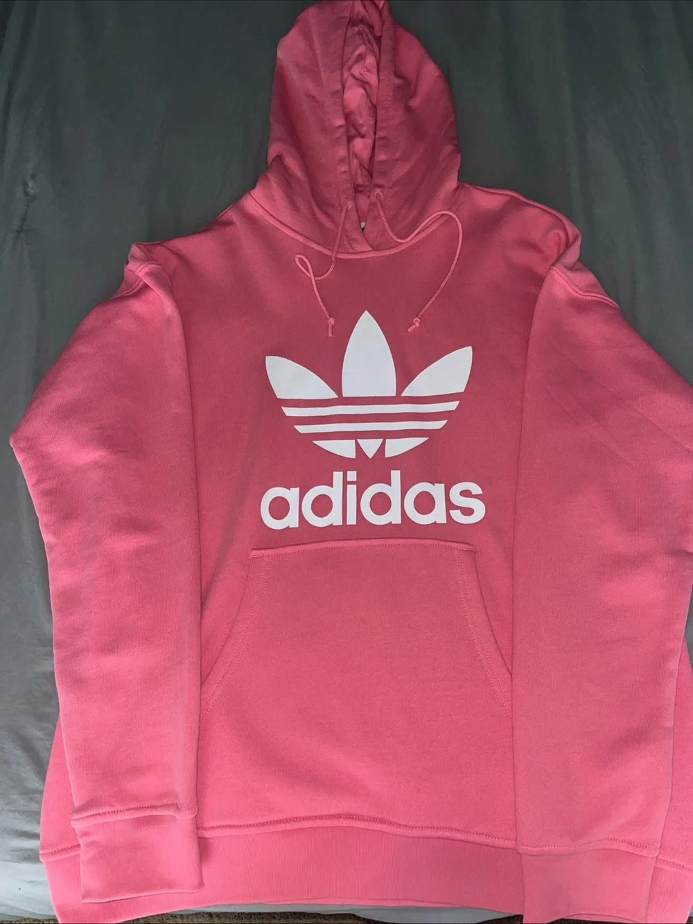 adidas Pink Hoodie with White Logo